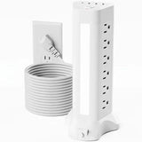 22-in-1 Power Strip Tower with 4 USB Ports & 9 AC Outlets, 10ft Extension Cable, 3-Color Night Light Electronics - Tophatter Daily Deals