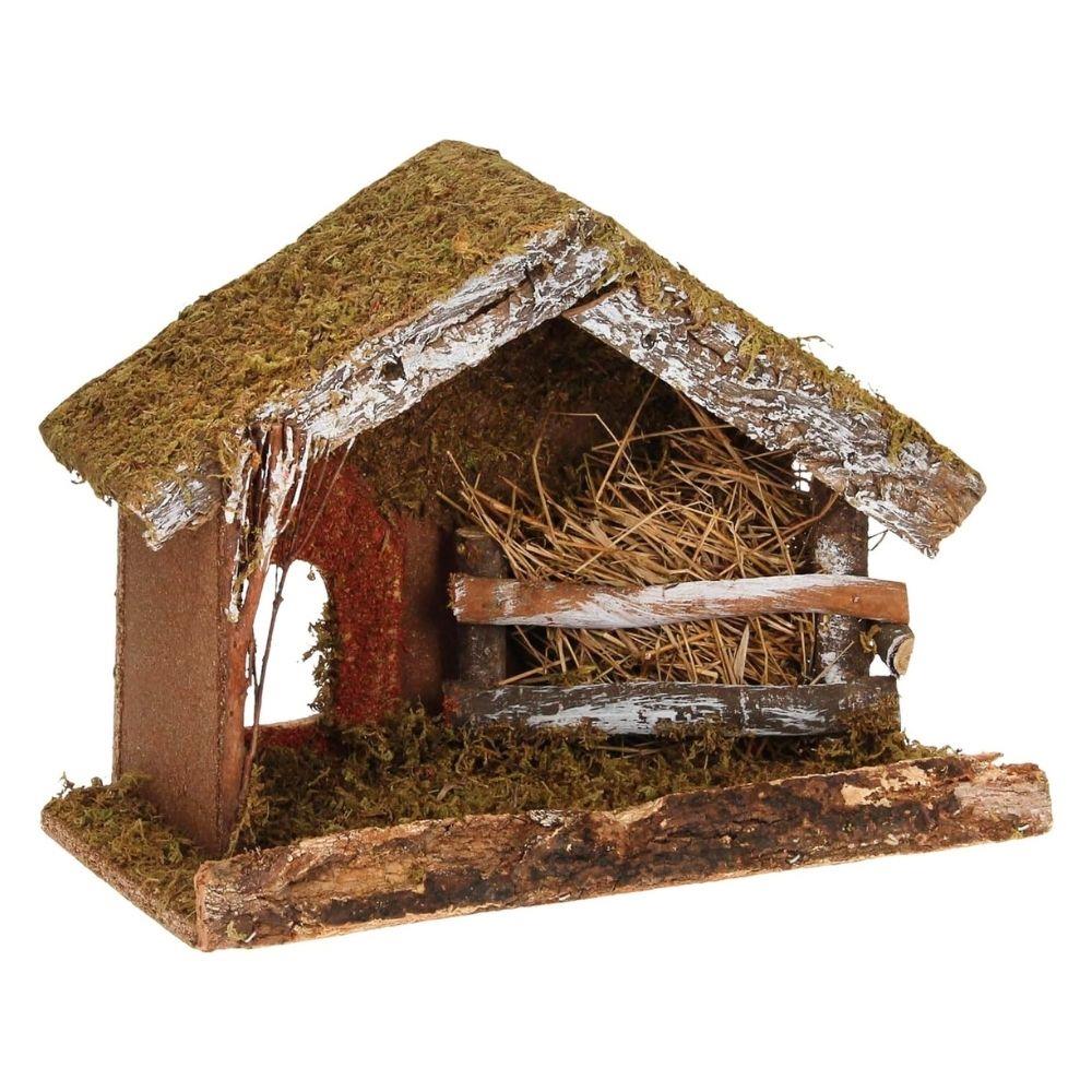 Traditional Rustic Stable Barn Christmas Decoration For Nativity Figures Nativity Set - Tophatter Daily Deals