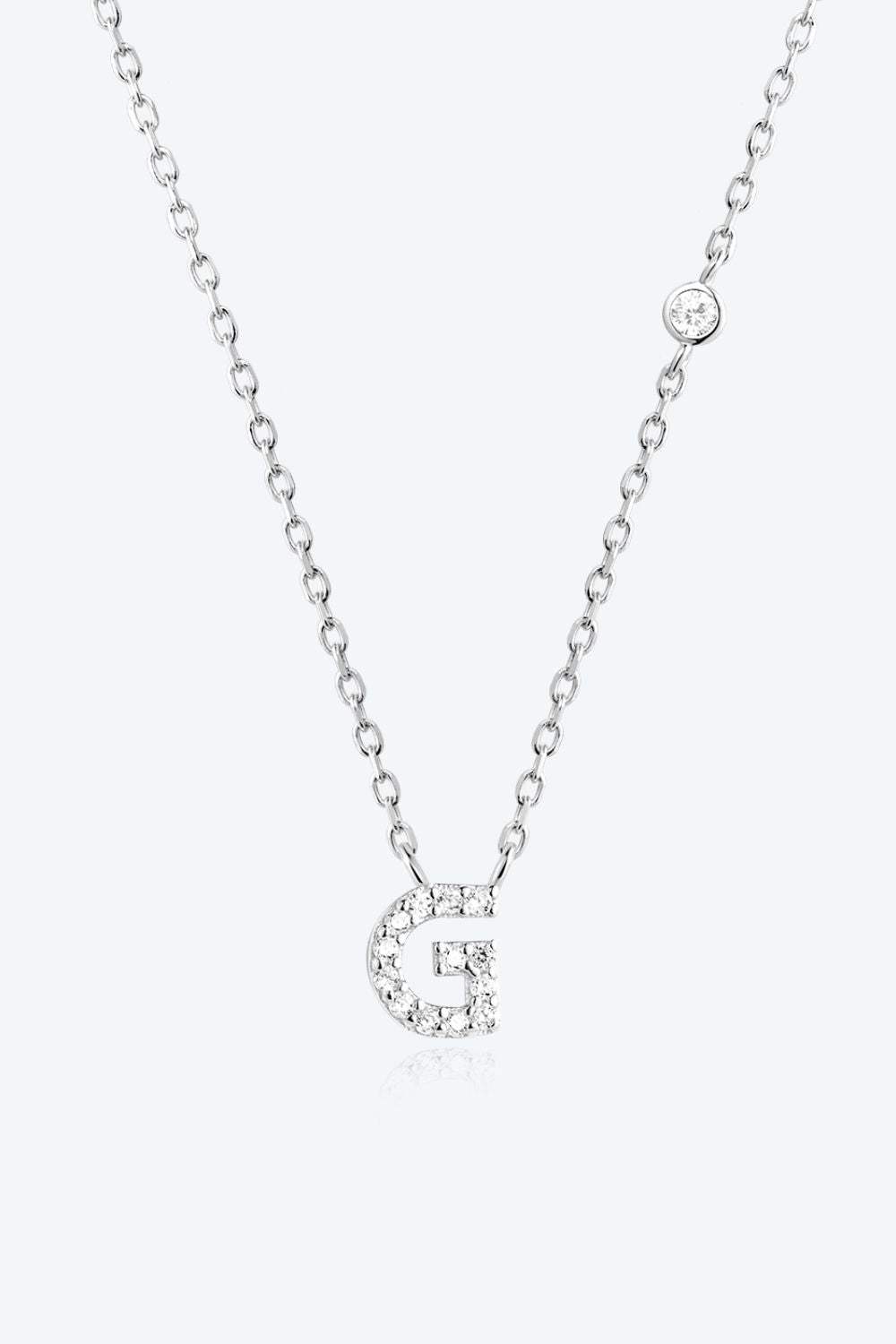 G To K Zircon 925 Sterling Silver Necklace G Silver One Size Necklaces - Tophatter Daily Deals