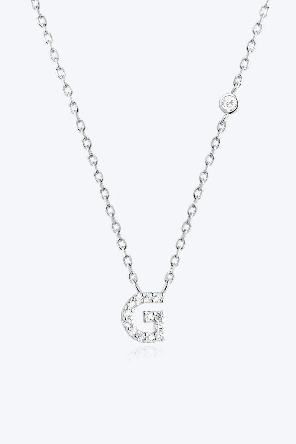G To K Zircon 925 Sterling Silver Necklace G Silver One Size Necklaces - Tophatter Daily Deals