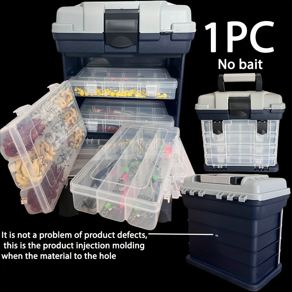 4-Tier Portable Fishing Tackle Storage Box Outdoor > Fishing - Tophatter Daily Deals