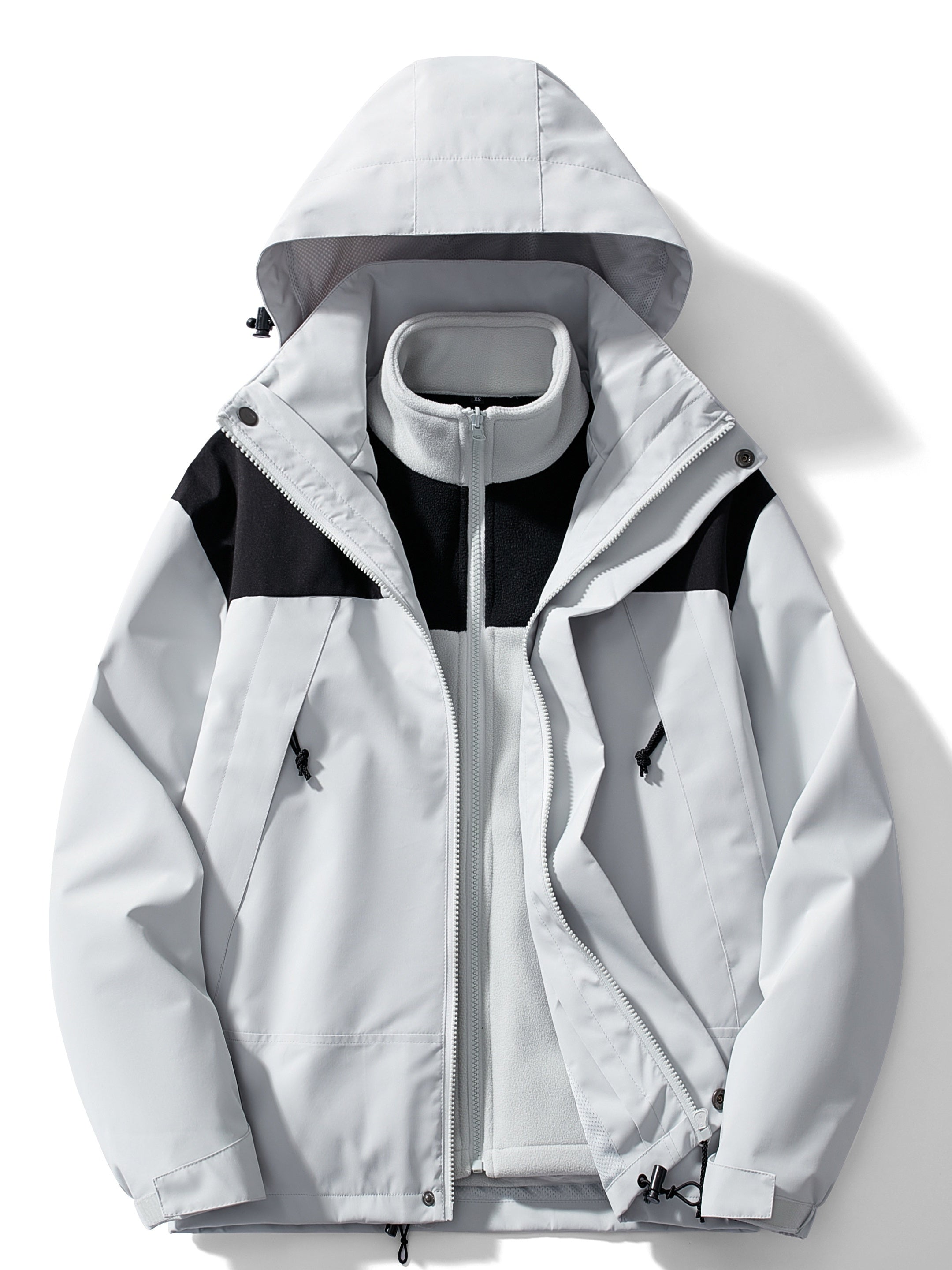 Waterproof Women’s 3-in-1 Jacket - Relaxed Fleece Winter Gray - Tophatter Daily Deals