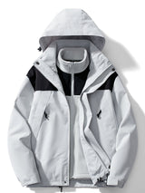 Waterproof Women’s 3-in-1 Jacket - Relaxed Fleece Winter Gray - Tophatter Daily Deals