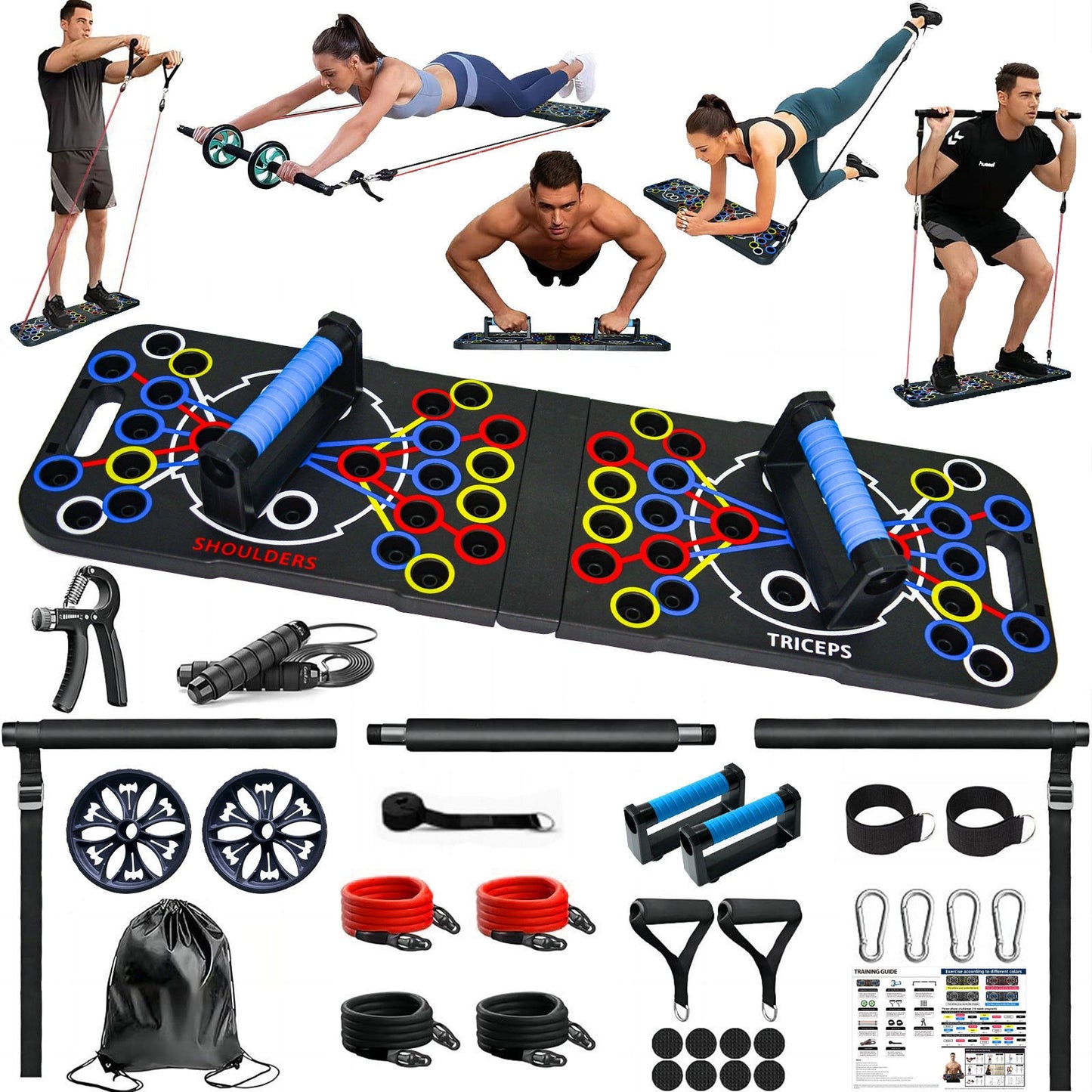 54-hole Push-up Board Multi-functional Home Fitness Equipment Super Suit 0 - Tophatter Daily Deals