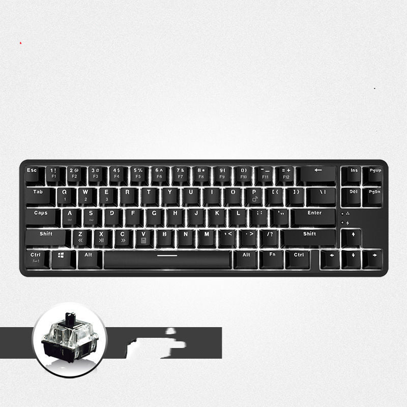 Blackmail k870t wireless Bluetooth wired dual mode mechanical keyboard 87 key RGB office game mobile phone tablet 8B 0 - Tophatter Daily Deals