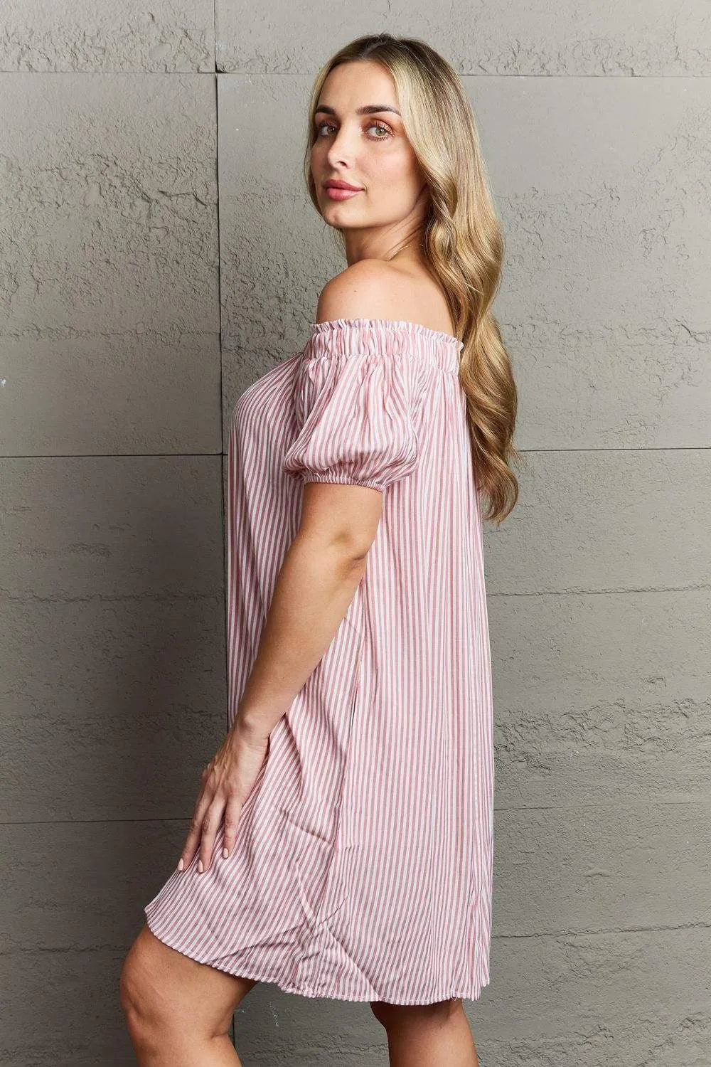 Ninexis Show Compassion Off The Shoulder Mini Dress Casual Dresses - Tophatter Daily Deals