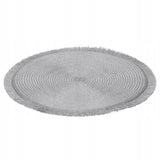 Silver Shimmer Round Placemat | Elegant Silver Woven Table Place Mat - 35cm Placemat - Tophatter Daily Deals