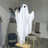 Halloween Lighted Swing Ghost Decoration Porch Remote 3D Changing Face Moving Picture Frame - Tophatter Daily Deals