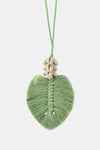 Leaf Macrame Pendant Necklace Gum Leaf One Size Necklaces - Tophatter Daily Deals