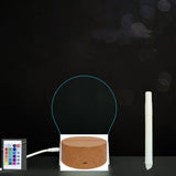 3D Acrylic Board Handwriting Message Board LED Light Style11 Wood grain B 0 - Tophatter Daily Deals