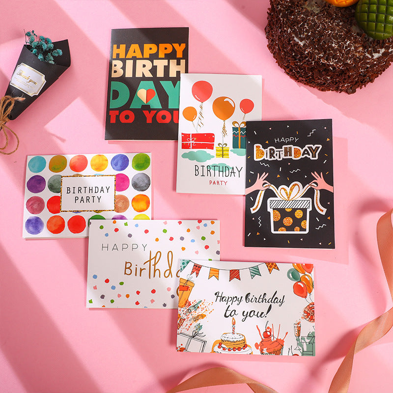 Birthday Blessing Cards Happy Birthday Invitation Card Greeting Cards 6Pieces Set 0 - Tophatter Daily Deals