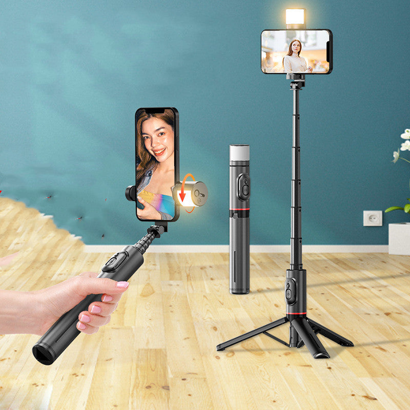 Bluetooth Remote Control Mobile Phone Selfie Stick Integrated Tripod 0 - Tophatter Daily Deals
