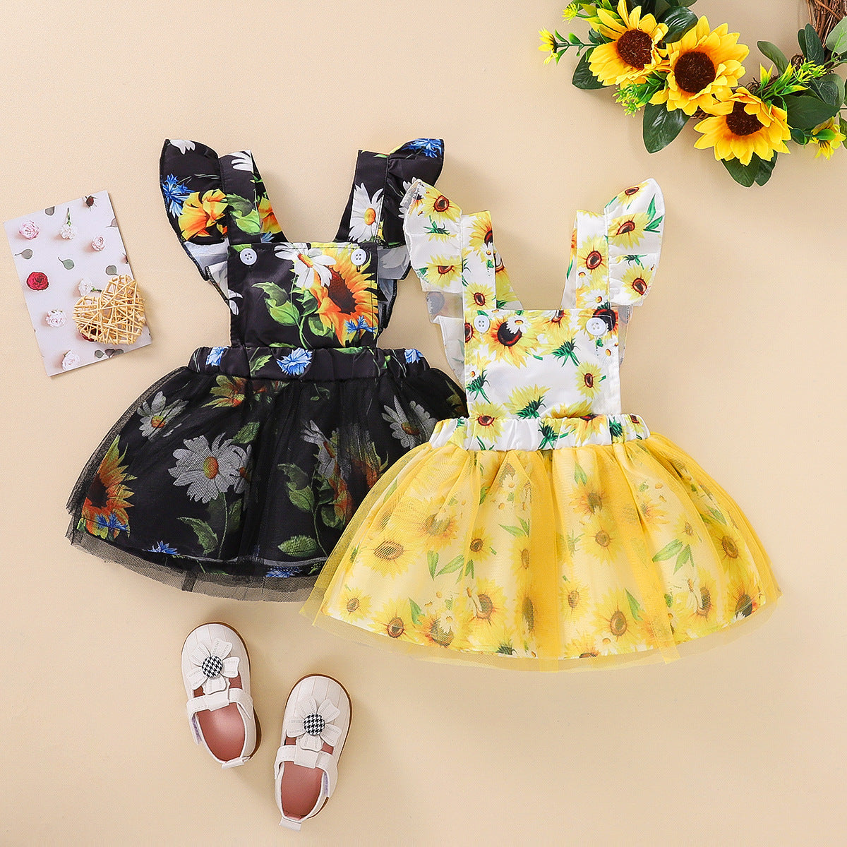 All-match Creative Baby Sunflower Mesh Skirt 0 - Tophatter Daily Deals