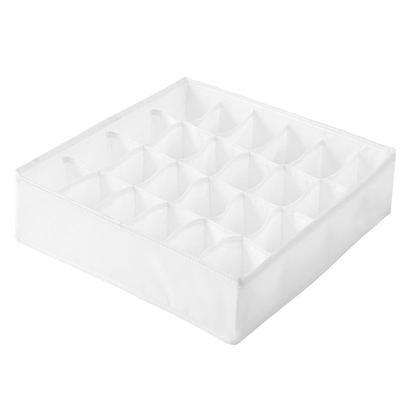 24 Compartment Underwear Sock Storage Box Washable White 0 - Tophatter Daily Deals