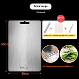 316 Stainless Steel Thickened Cutting Board Oversized Mildew-proof Household Kitchen Panel Oversized 40 60cm Square 0 - Tophatter Daily Deals