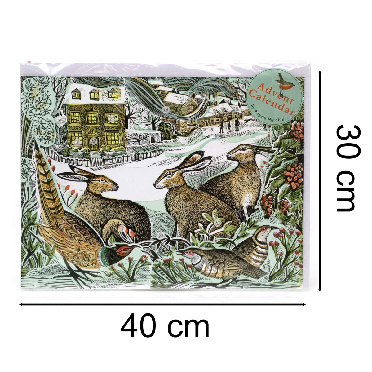 We Three Hares Pop-up 3D Advent Calendar | Rabbit Christmas Calendar - 40x30cm Advent Calendar - Tophatter Daily Deals