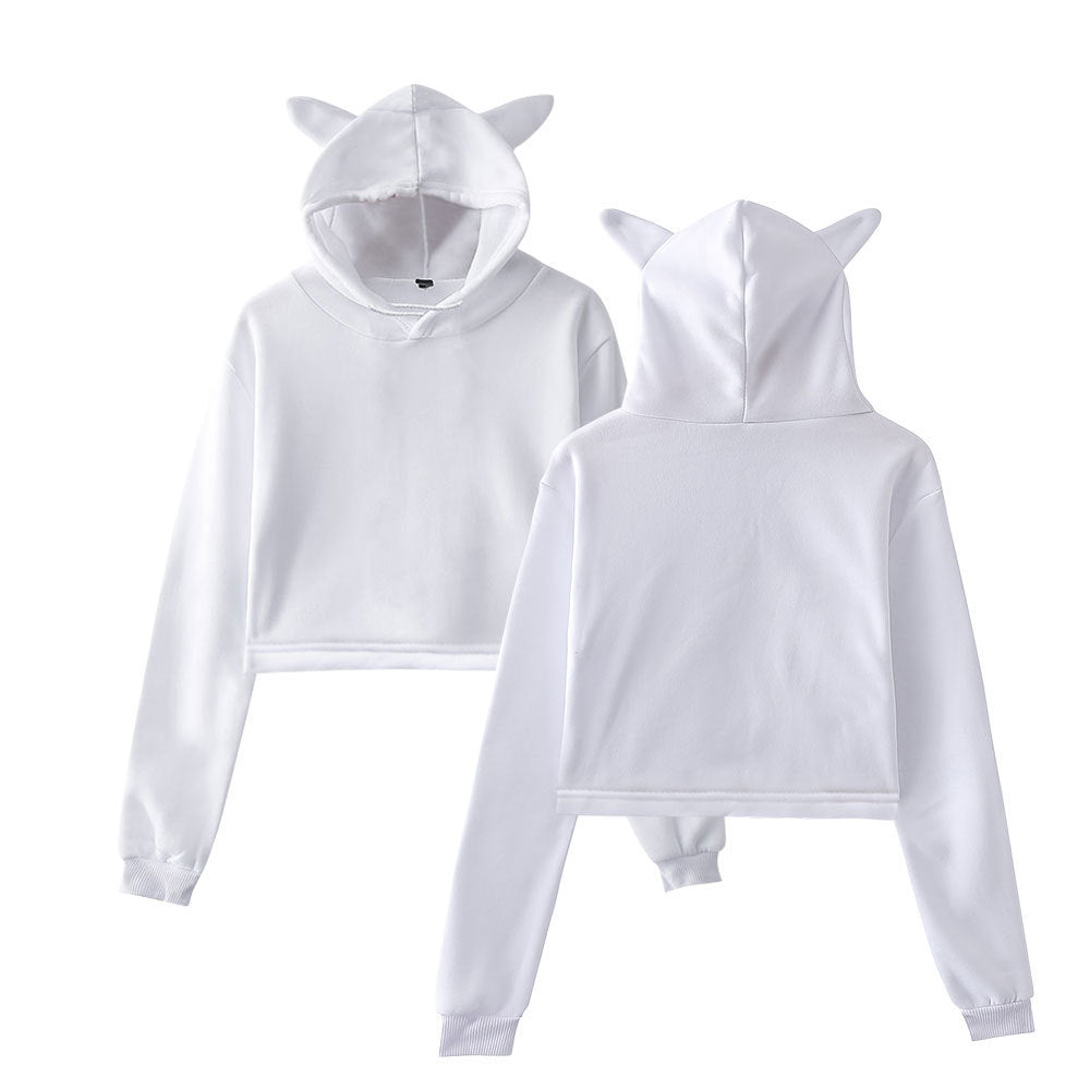 Soft Women's Cropped Hoodie - Boxy Relaxed Cut, Cotton 3D Changing Face Moving Picture Frame - Tophatter Daily Deals
