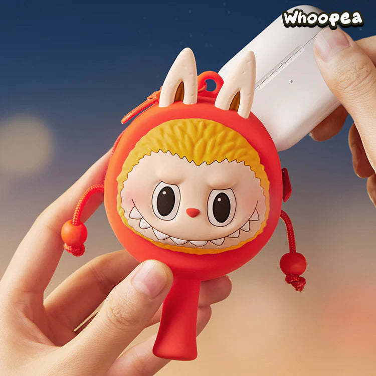 THE MONSTERS Let's Have Fun Together Series-Rattle-drum Earphone Case Toys - Tophatter Daily Deals