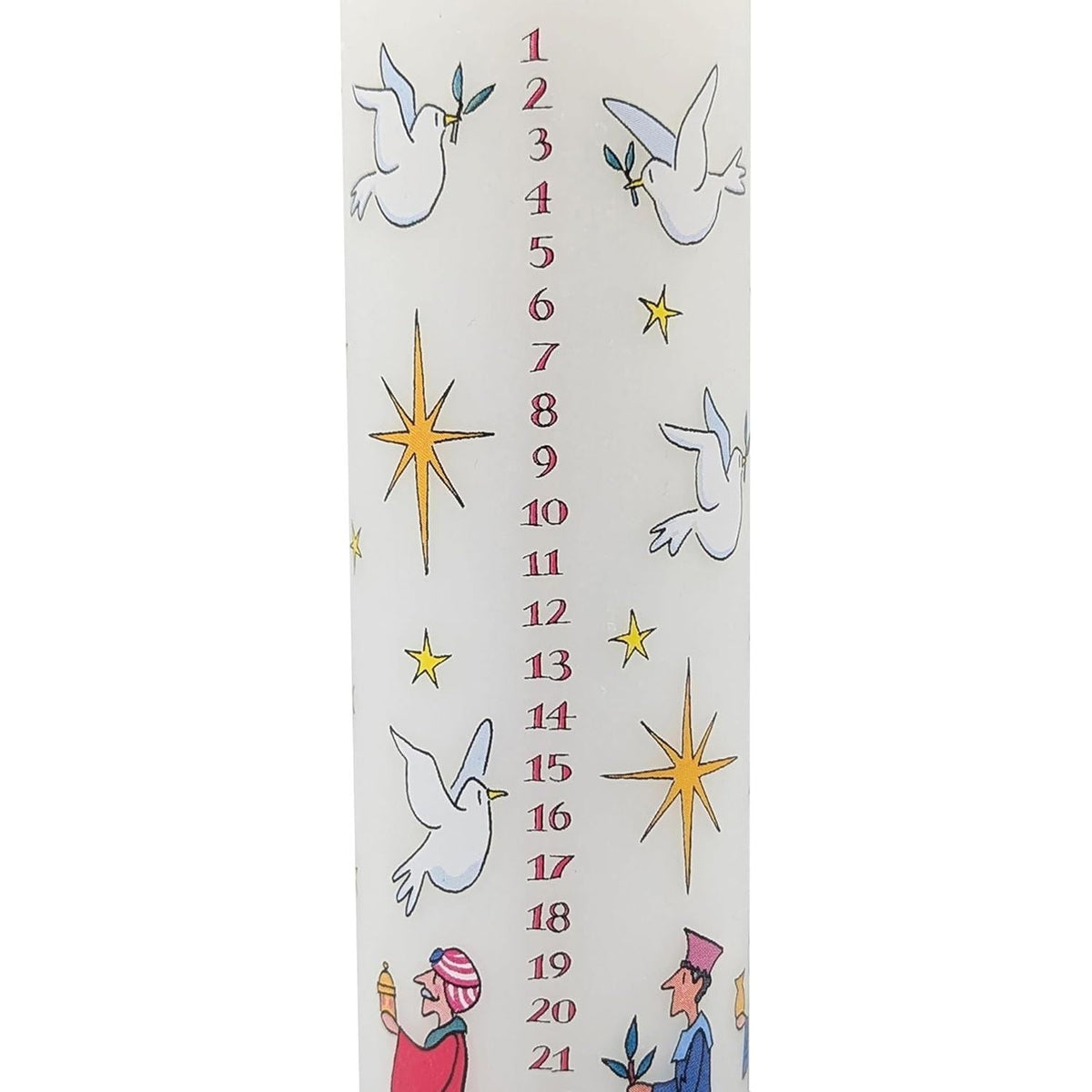 Wise Men Christmas Advent Candle | Christmas Calendar Pillar Candle - 20cm Advent Candle - Tophatter Daily Deals
