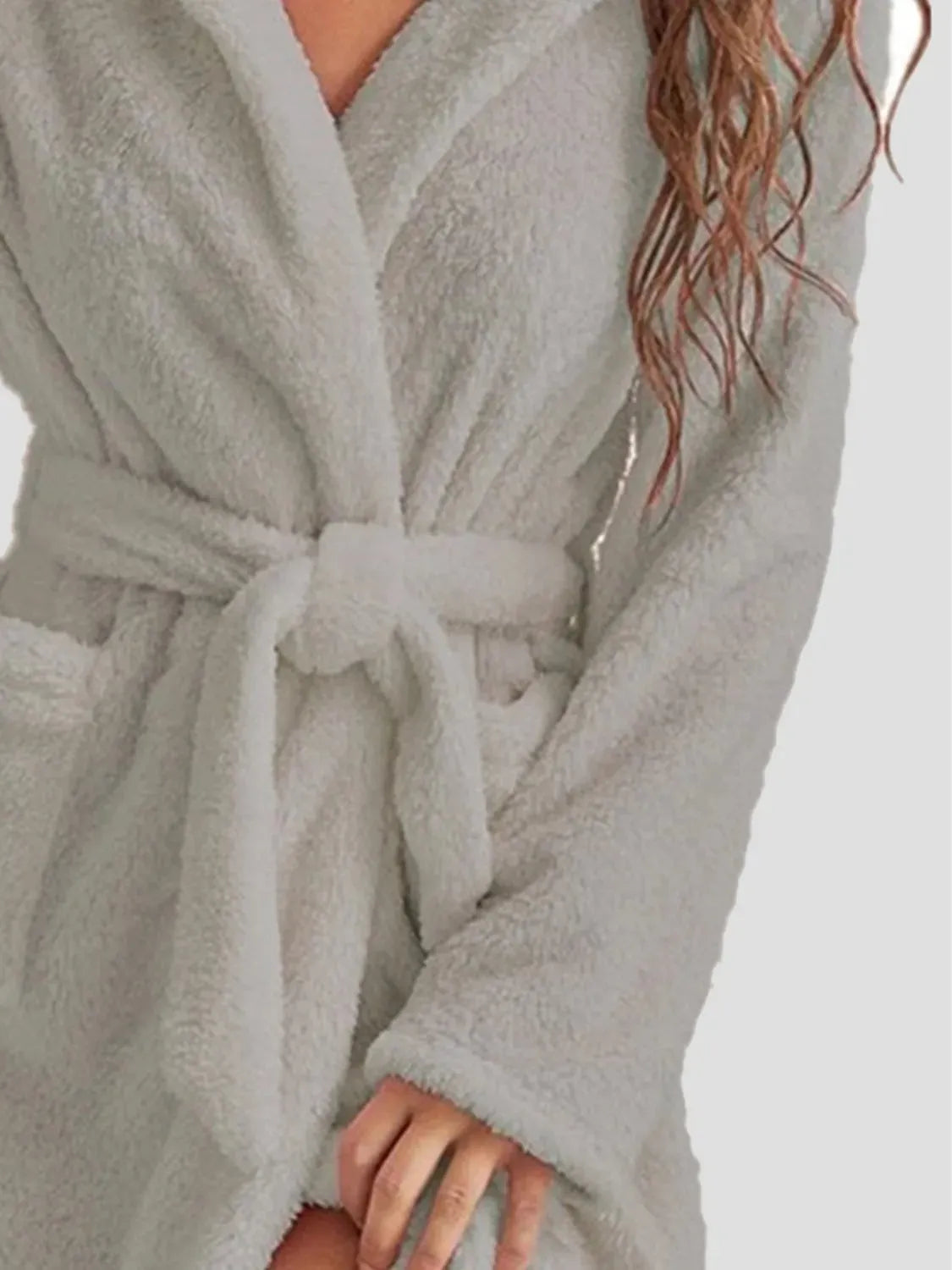 Tie Waist Hooded Robe Sleep Dresses - Tophatter Daily Deals