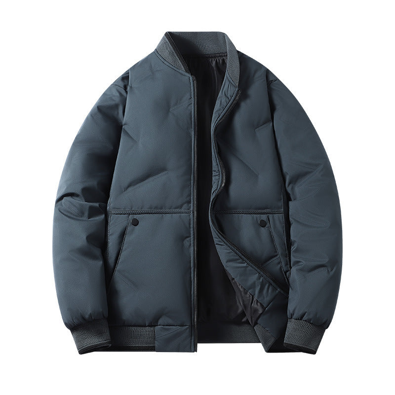 Insulating Mens Puffer Jacket - Quilted Cotton For Winter Haze Blue S2211 3D Changing Face Moving Picture Frame - Tophatter Daily Deals