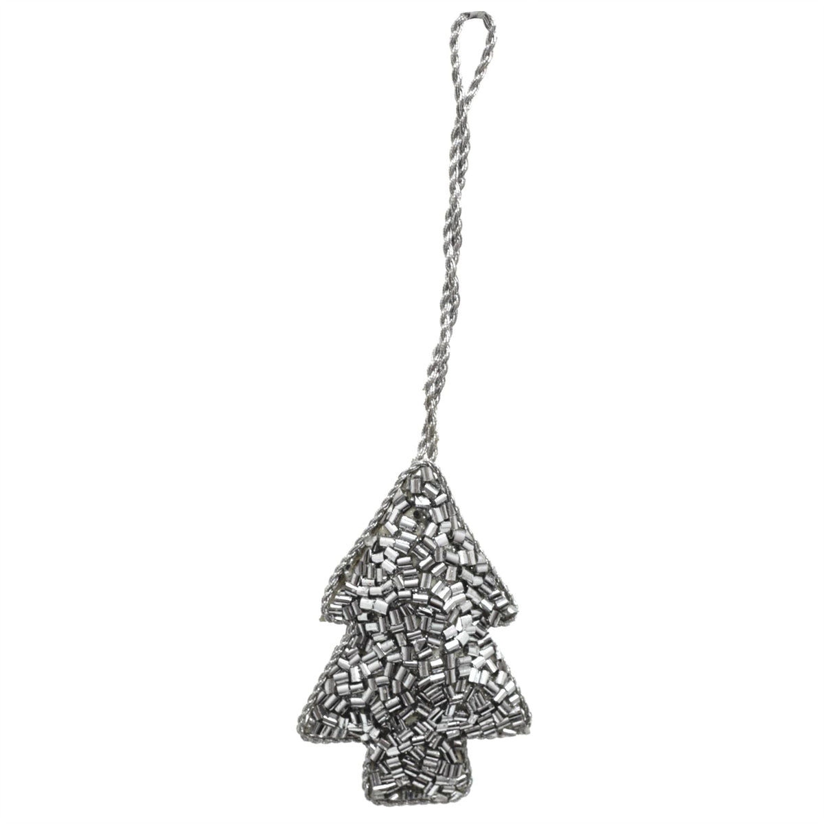 Set of 3 Christmas Tree Hanging Decorations | Silver Baubles Star Tree Heart Baubles - Tophatter Daily Deals