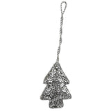 Set of 3 Christmas Tree Hanging Decorations | Silver Baubles Star Tree Heart Baubles - Tophatter Daily Deals