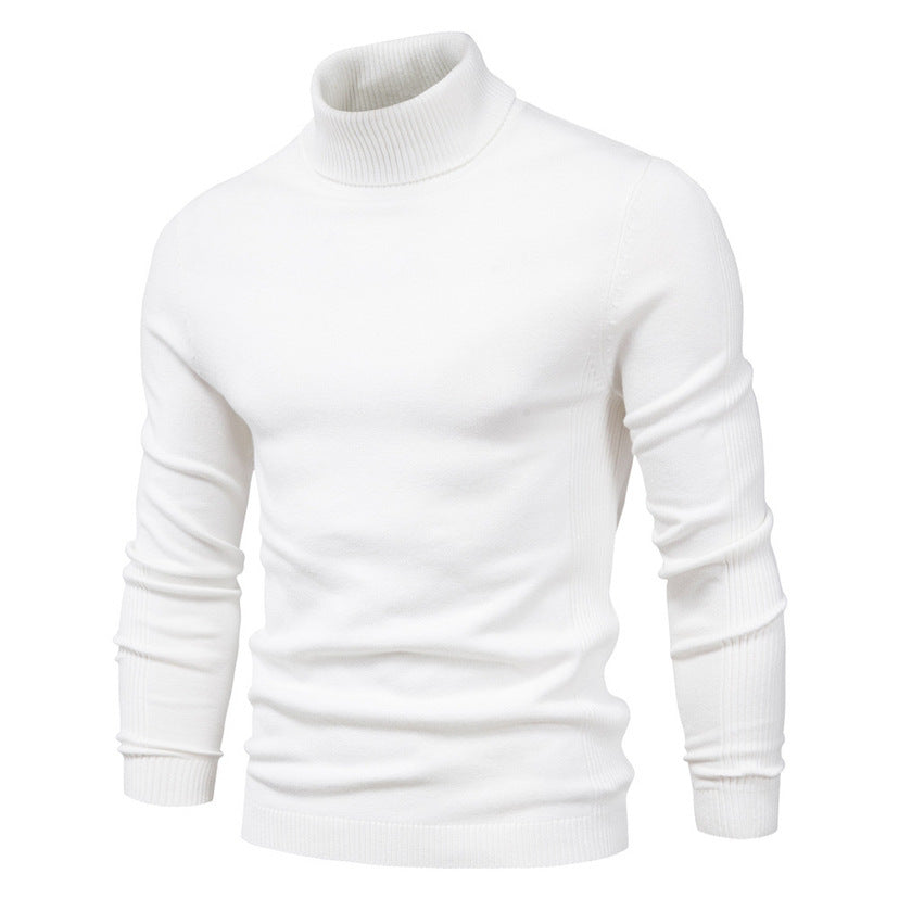 Soft Men's Turtleneck Sweater - Slim Fit Viscose Winter White 3D Changing Face Moving Picture Frame - Tophatter Daily Deals