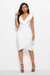 Ruched Ruffled Cap Sleeve Dress Cocktail Dresses - Tophatter Daily Deals