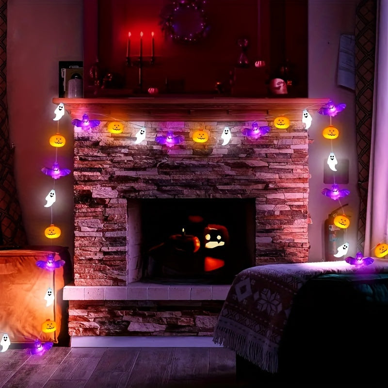 Halloween LED Pumpkin Bat String Lights Halloween - Tophatter Daily Deals