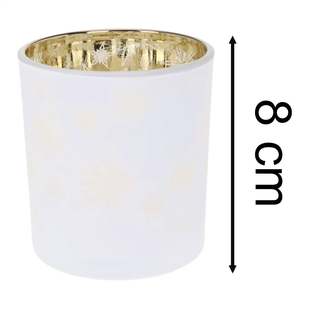 Snowflake Tealight Holder | Frosted Glass Christmas Tea Light Candle Holder 8cm Candle Holder - Tophatter Daily Deals