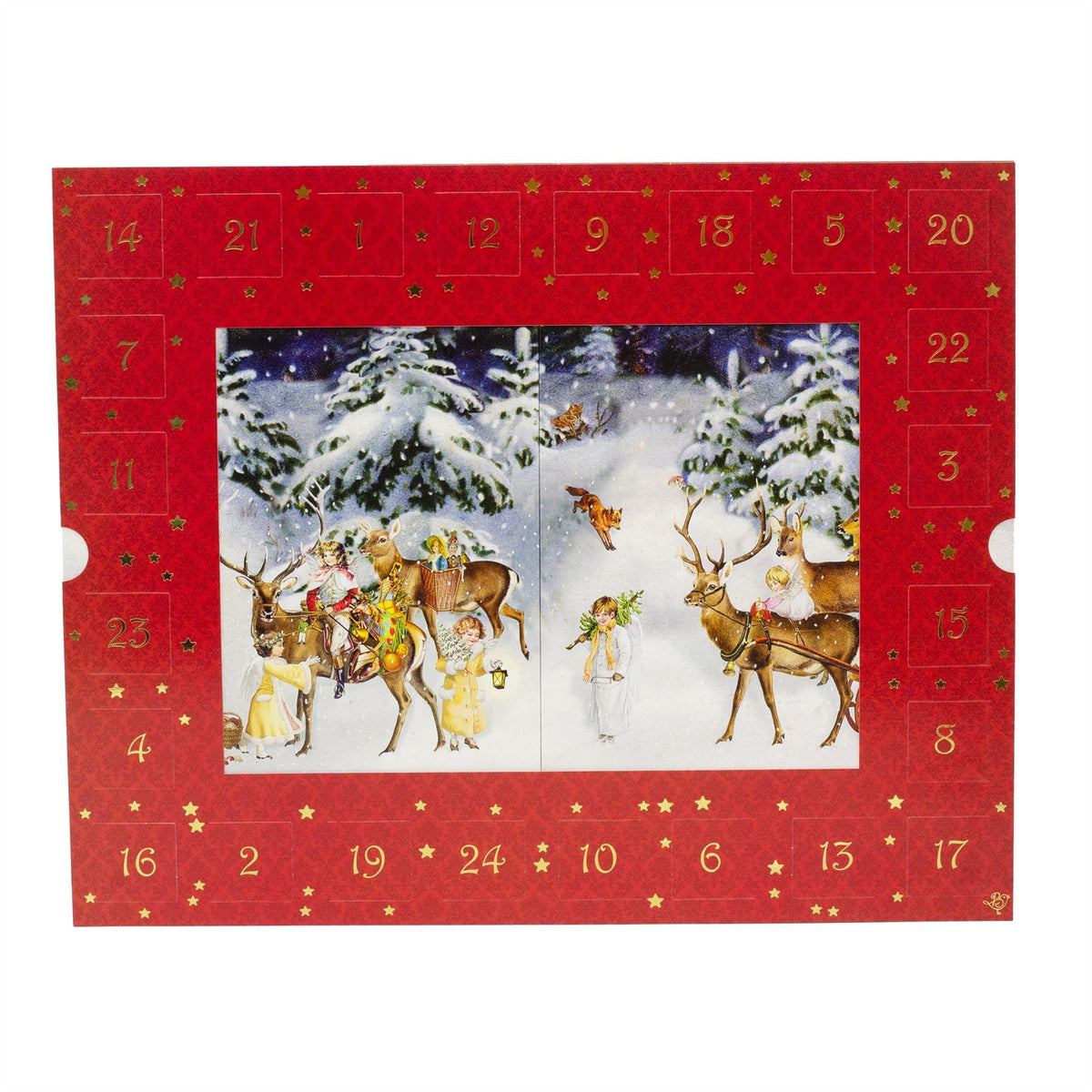 3D Winter Landscape Advent Calendar | Victorian Pull-Out Snow Scene 3D Countdown Advent Calendar - Tophatter Daily Deals