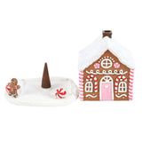 Pink Gingerbread House Incense Burner | Christmas Ornament with Cinnamon Cones Oil Burner - Tophatter Daily Deals