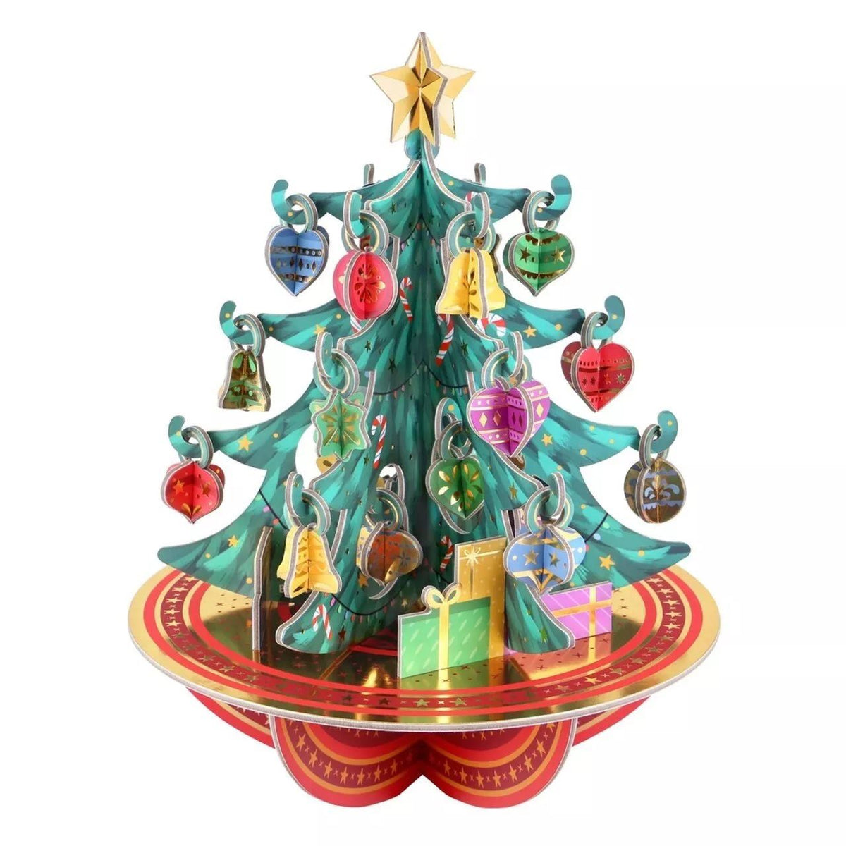 3D Christmas Tree Advent Calendar | Pop-Up Pirouette Countdown Calendar Advent Calendar - Tophatter Daily Deals