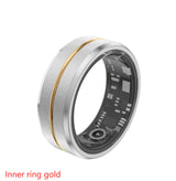 2024 Smart Ring For Men Women Heart Rate Blood Oxygen Monitoring Multi Sports Modes IP68 Waterproof Smart Rings For Android IOS Inner ring gold 0 - Tophatter Daily Deals