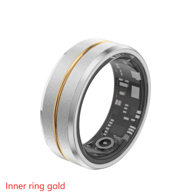 2024 Smart Ring For Men Women Heart Rate Blood Oxygen Monitoring Multi Sports Modes IP68 Waterproof Smart Rings For Android IOS Inner ring gold 0 - Tophatter Daily Deals