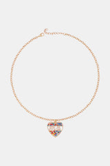 Heart Shape MA Rhinestone Pendant Necklace Necklaces - Tophatter Daily Deals