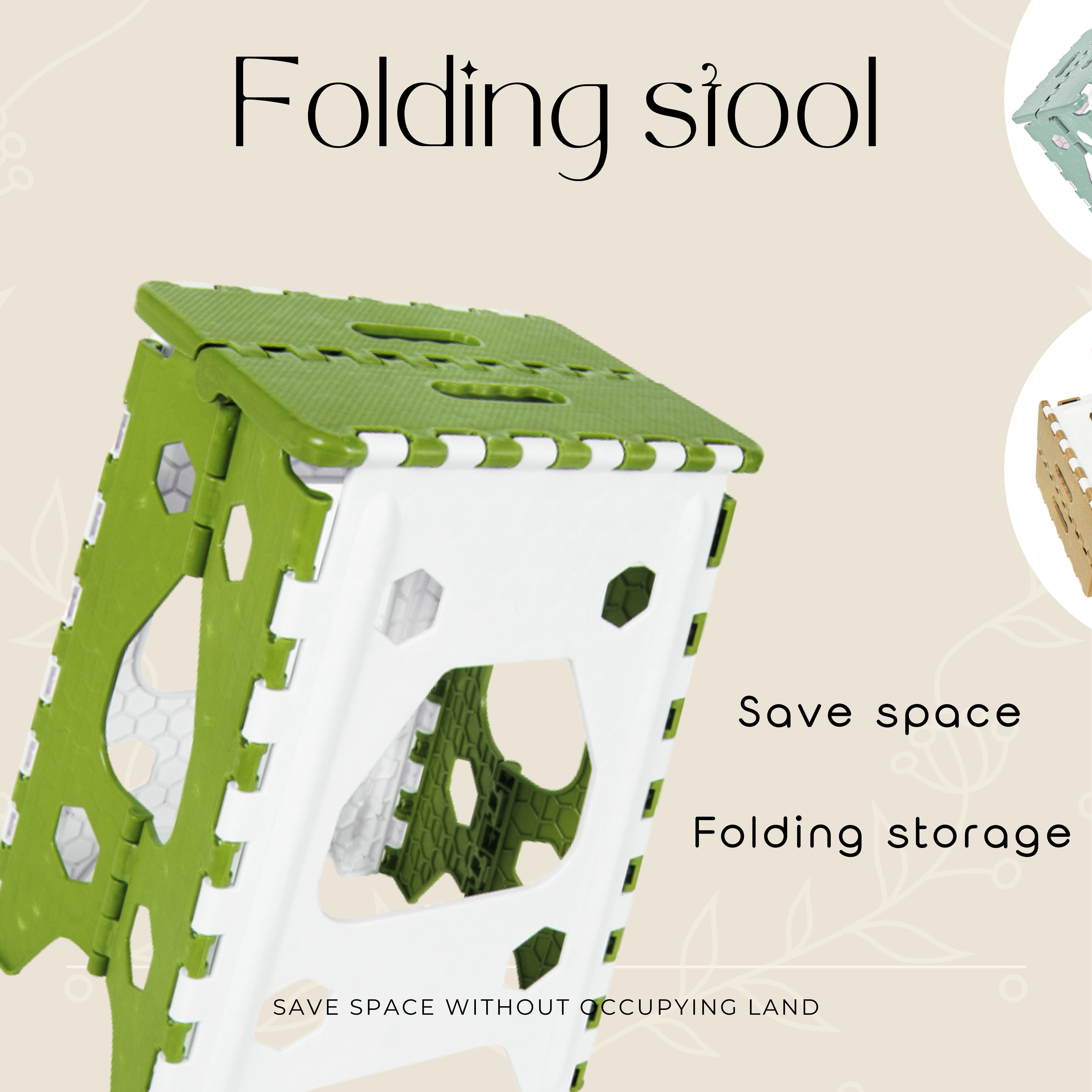 Portable Folding Stool Dark Green Outdoor Recreation > Camping > Camp Furniture - Tophatter Daily Deals