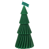 Green Christmas Tree Shaped Candle | Unscented Novelty Xmas Tree Candle - 17cm Candle - Tophatter Daily Deals