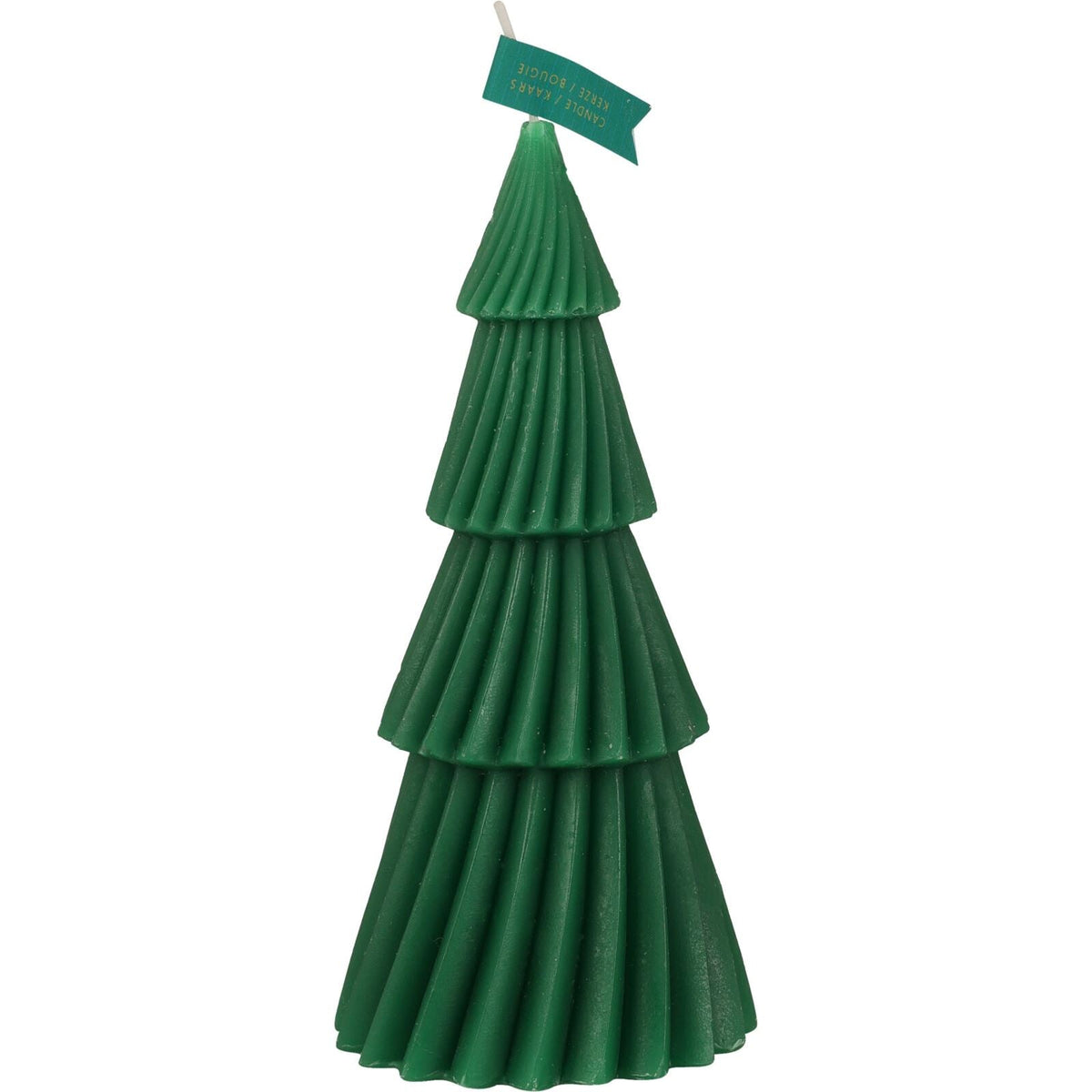 Green Christmas Tree Shaped Candle | Unscented Novelty Xmas Tree Candle - 17cm Candle - Tophatter Daily Deals