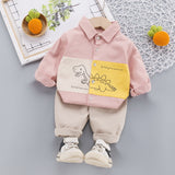 Boys' Lapel Collar Long Sleeve Shirt Pink 0 - Tophatter Daily Deals