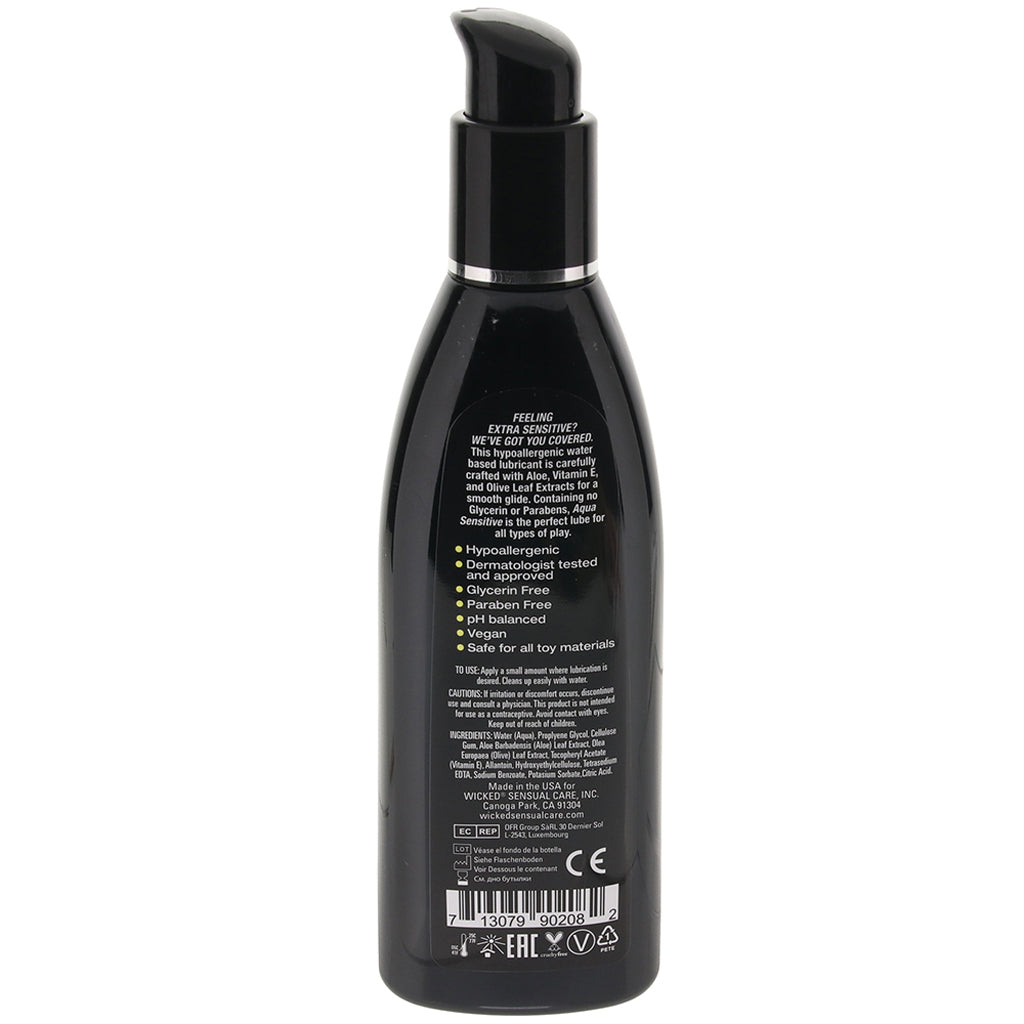Aqua Sensitive Hypoallergenic Lube 8oz/240ml Lubes and Lotions > Water Based Sex Lubes - Tophatter Daily Deals