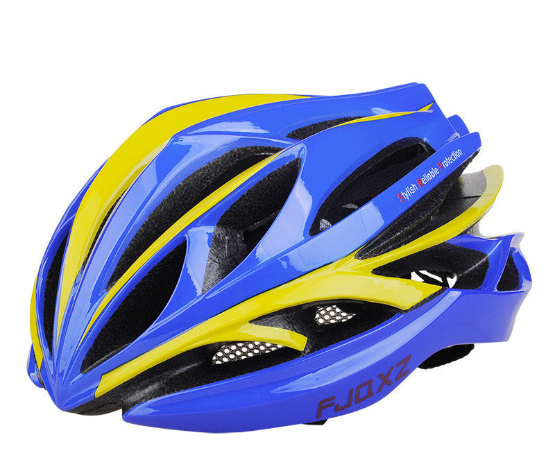 Bicycle Helmet Male Mountain Bike Road Wheel Sliding Balance Bike Breathable Riding Equipment Blue yellow One Size 0 - Tophatter Daily Deals