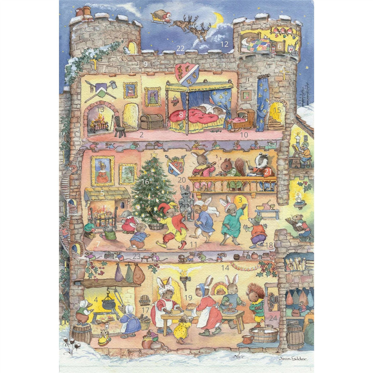 Castle Christmas Advent Calendar Greetings Card | Christmas Advent Calendar - A5 Advent Calendar - Tophatter Daily Deals