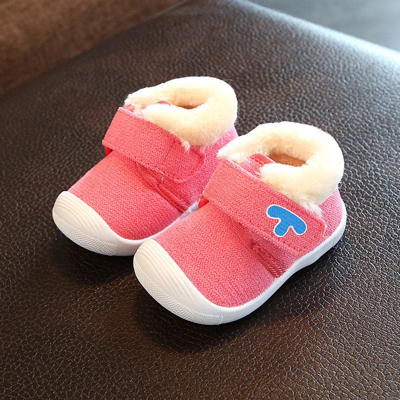 Baby Cotton Shoes, Toddler Shoes 0-2 Years Old 1 Soft Sole Red 0 - Tophatter Daily Deals