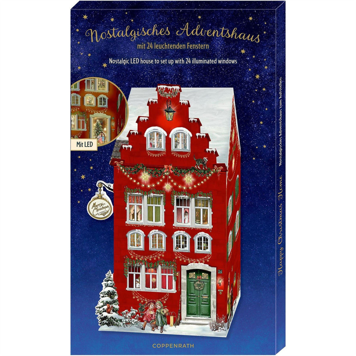 3D LED Christmas House Advent Calendar with Light-Up Windows - 18.5x30cm Advent Calendar - Tophatter Daily Deals