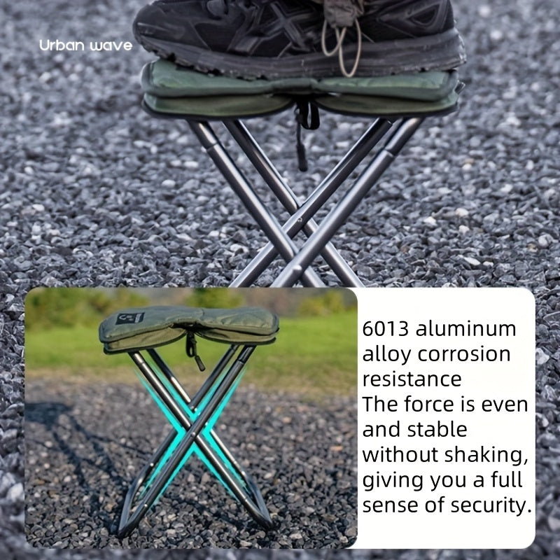 Folding Aluminum Stool with Carry Bag Outdoor Recreation > Camping > Camp Furniture - Tophatter Daily Deals