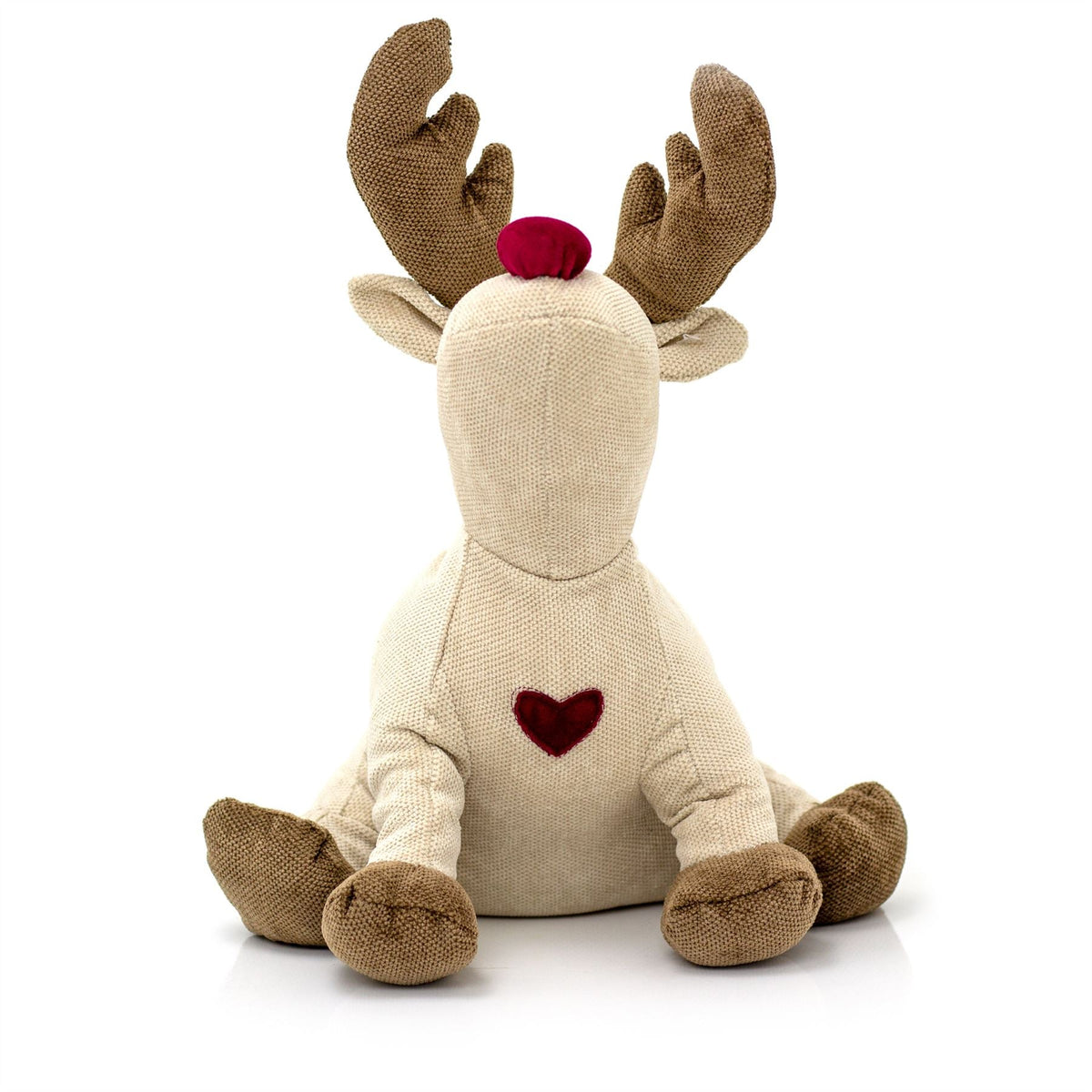 Rudy Red Nosed Reindeer Doorstop | Fabric Animal Door Stop Christmas Doorstop Doorstop - Tophatter Daily Deals