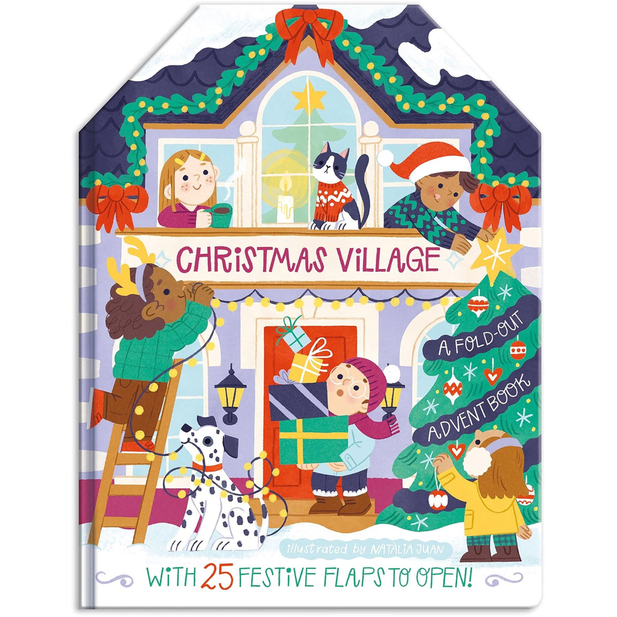 Christmas Village Fold-out Advent Calendar Book, Children's 25-Flap Advent Book Advent Calendar - Tophatter Daily Deals