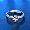 Women's S925 Sterling Silver 1 Carat Moissanite Ring Moissanite - Tophatter Daily Deals